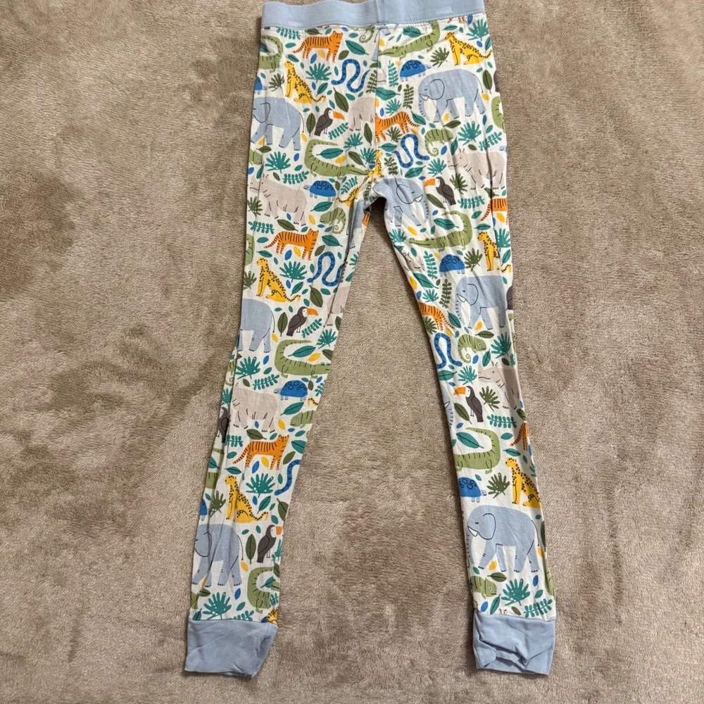 Little Sleepies Safari Bamboo Viscose Pajama Set 3T Blue Jungle Animal Print
